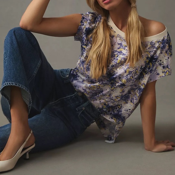 Anthropologie Tops - by Anthropologie Splatter Abstract Boxy Tee